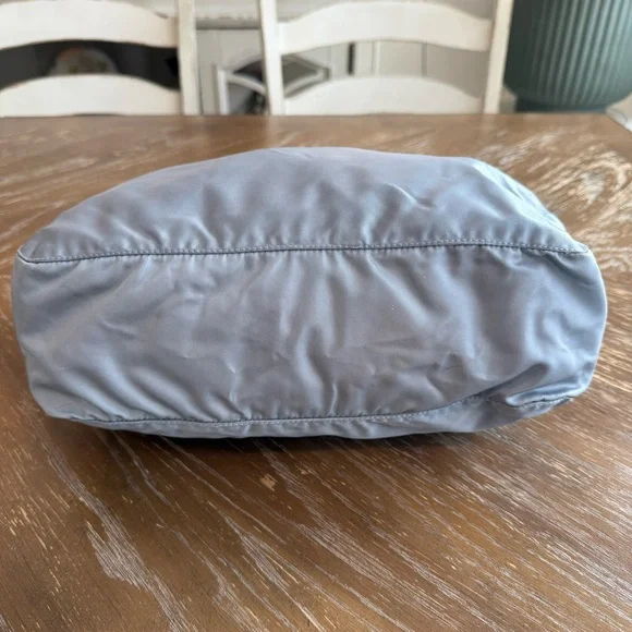 PRADA Hand Bag Nylon Light Blue Silver Auth 107215 - Picture 3 of 10